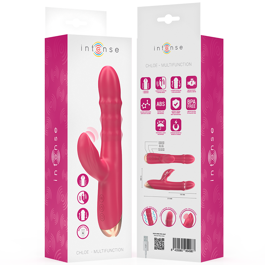 Intense Chloe Multifunktionsvibrator 3 in 1 Rot