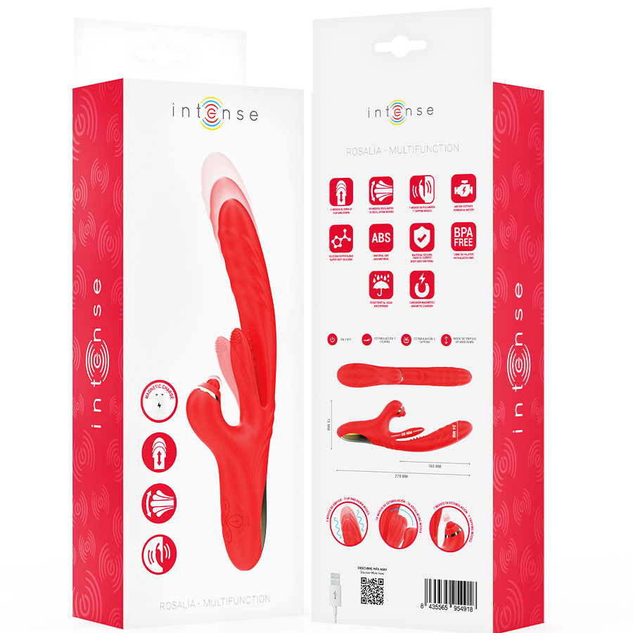 Intense Rosalia Multifunktionsvibrator 3 in 1 Rot