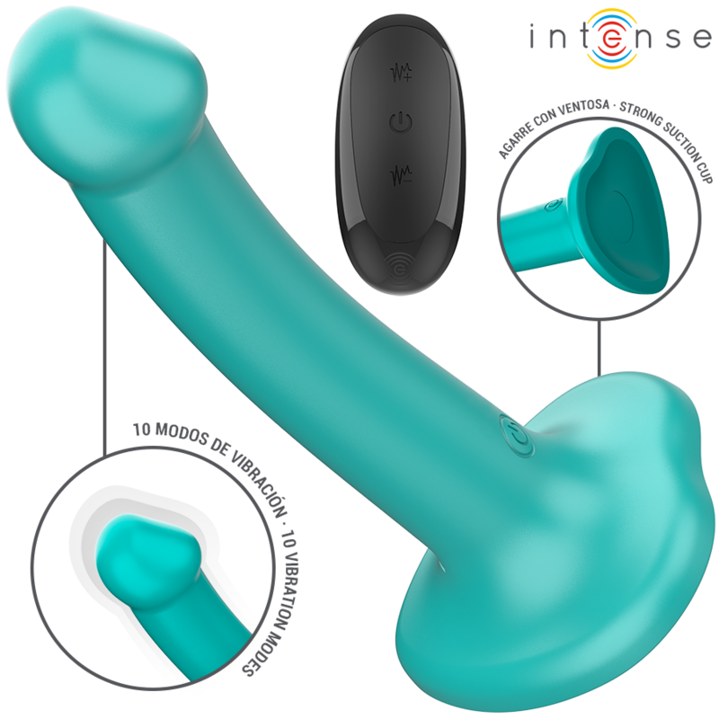 Intense Katie Vibrator mit Saugnäpfen 10 Vibrationen Blau