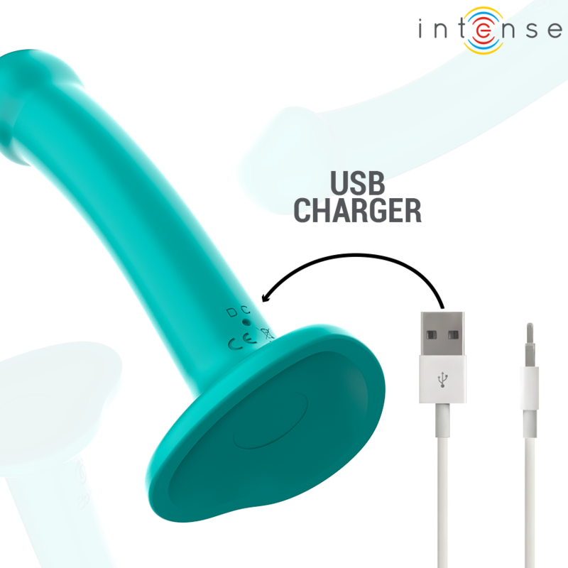 Intense Katie Vibrator mit Saugnäpfen 10 Vibrationen Blau