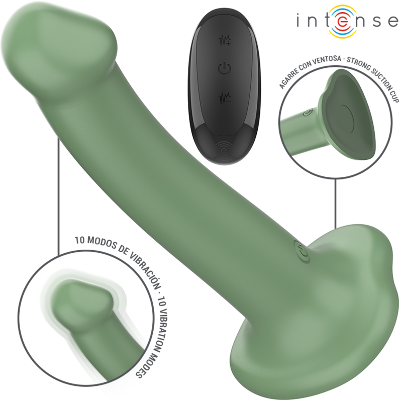 Intense Becca Vibrator mit Saugnapf 10 Vibrationen Grüne
