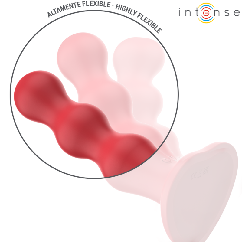 Intense Cody Vibrator mit Saugnäpfen Rote Fernbedienung