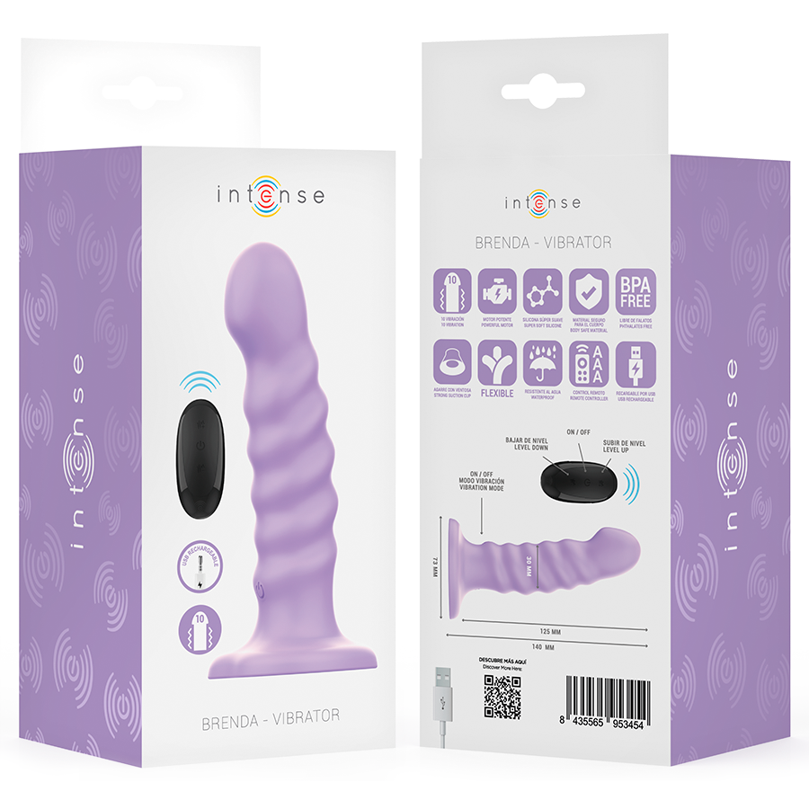 Intense Brenda Vibrator Grösse M Spiralendesign 10 Vibrationen