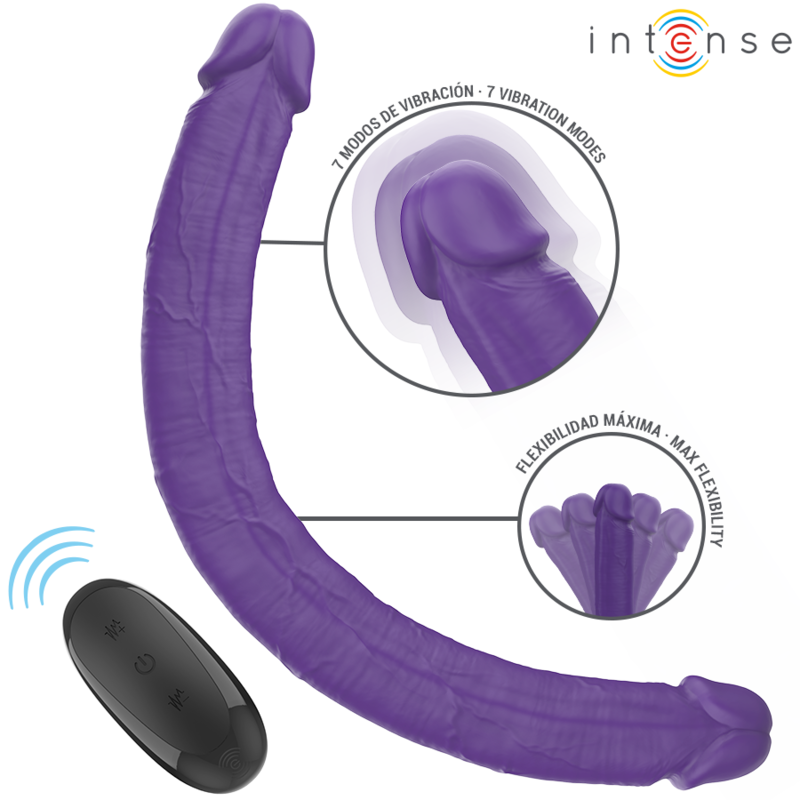 Intense Gunter Dildo Doppelvibrator 40 cm Lila Fernbedienung