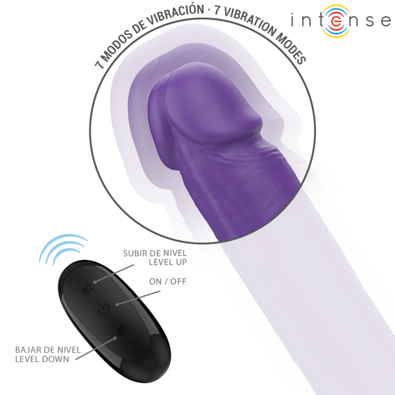 Intense Gunter Dildo Doppelvibrator 40 cm Lila Fernbedienung