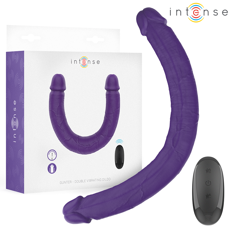 Intense Gunter Dildo Doppelvibrator 40 cm Lila Fernbedienung