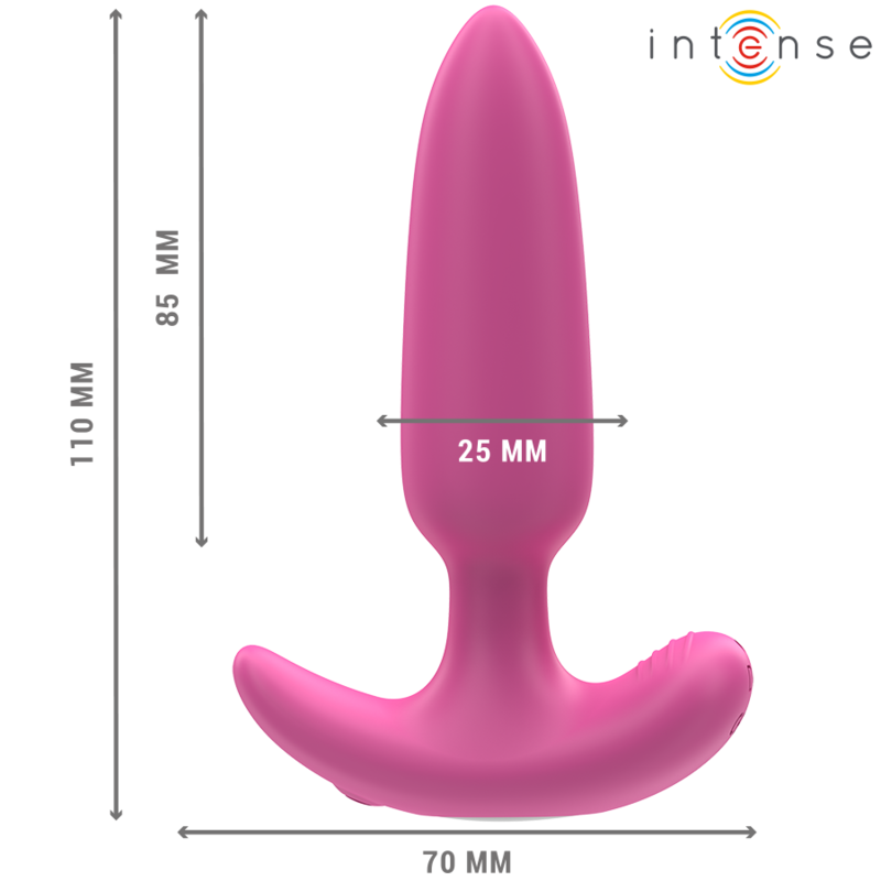 Intense Ross Anal Plug 10 Vibrationen Rosa Fernbedienung