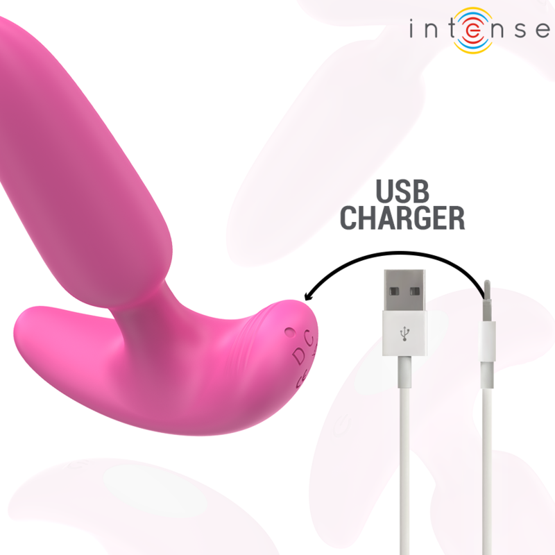Intense Ross Anal Plug 10 Vibrationen Rosa Fernbedienung