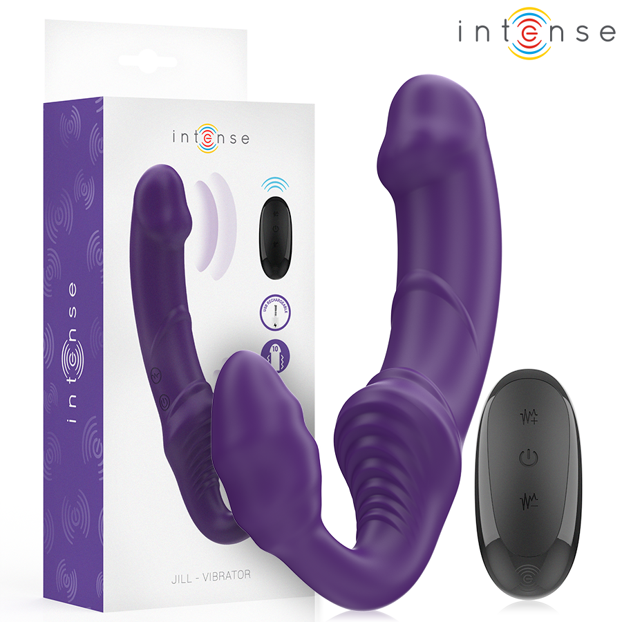 Intense Jill Doppelvibrator 20 cm Lila Fernbedienung
