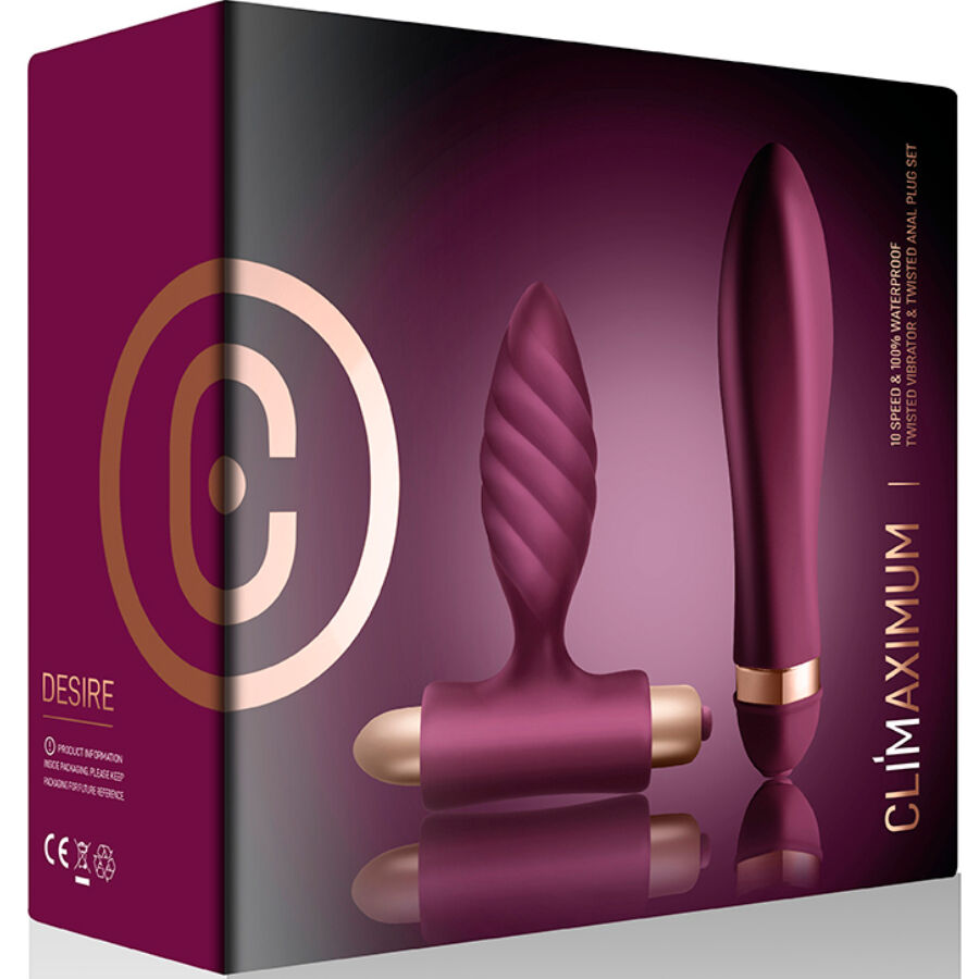 Climaximum Desire Kit – Twisted Vibrator + Analplug