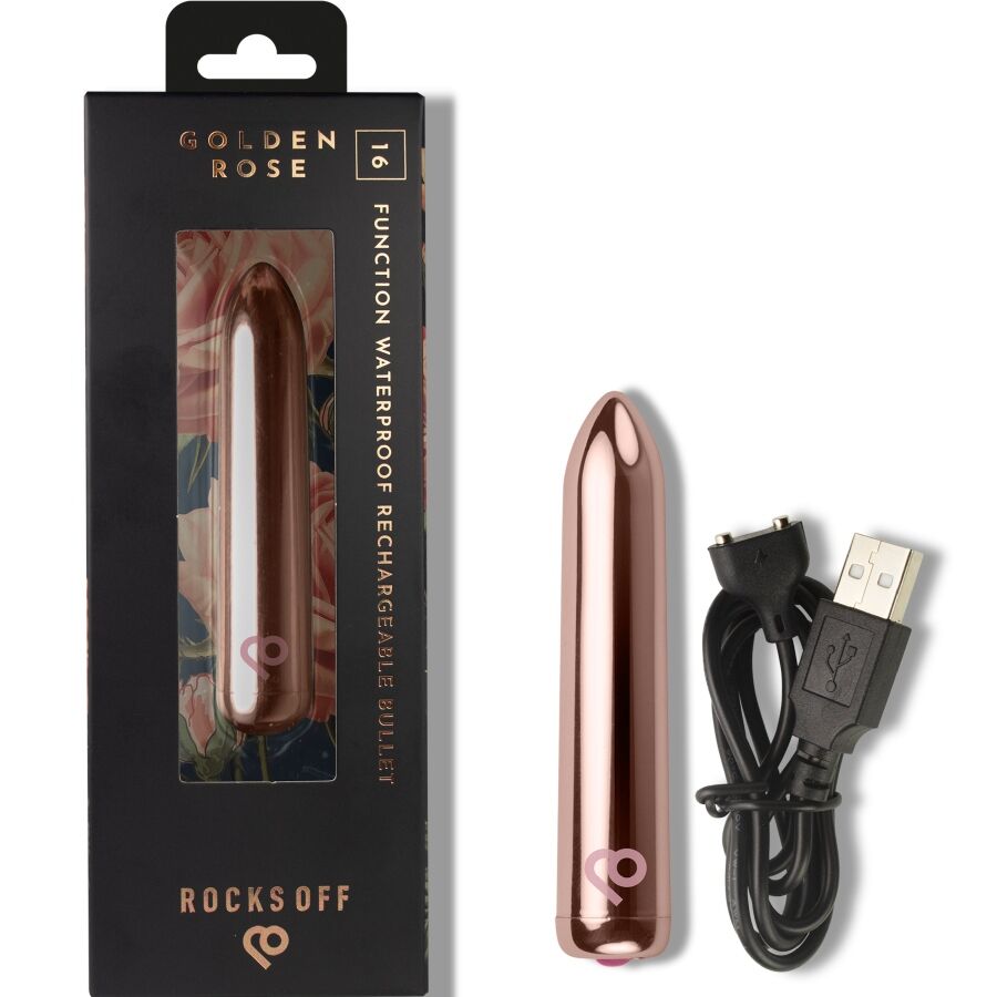 Rocks-Off Wiederaufladbarer Bullet-Vibrator – Golden Rose