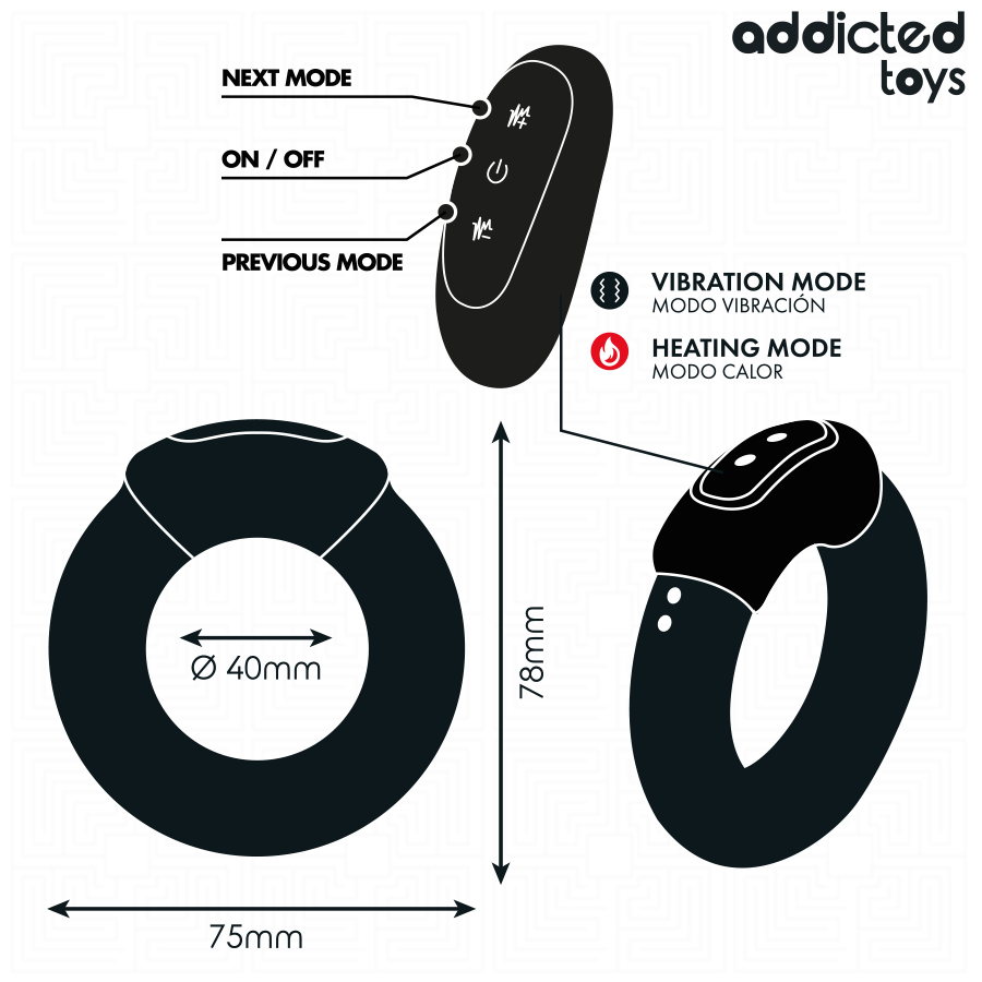 Addicted Toys Cock Ring – Vibration, Waerme & Fernbedienung