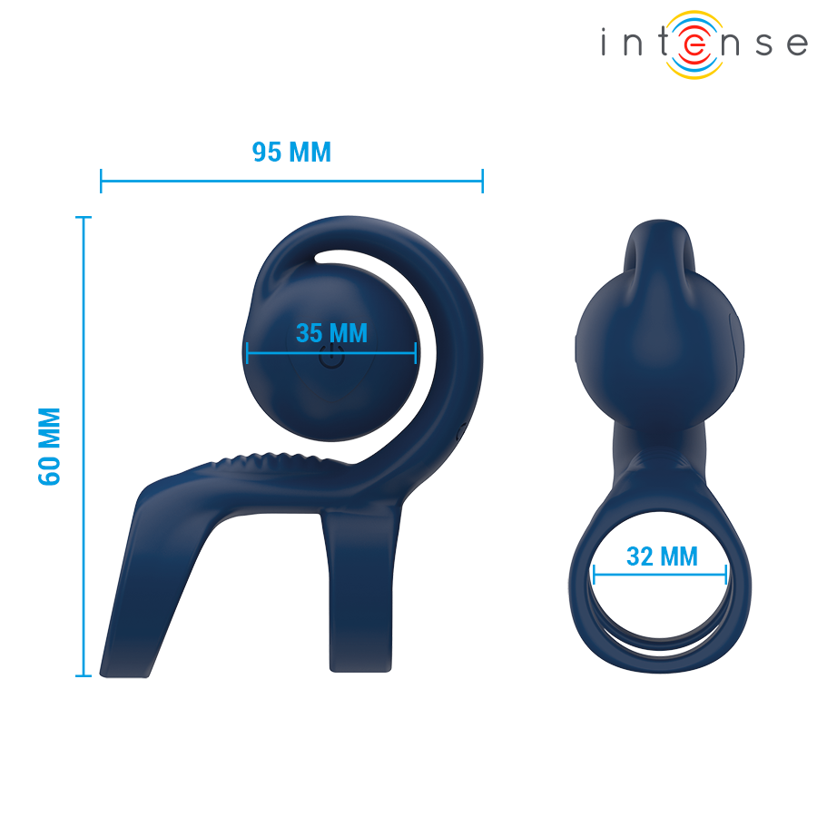 Intense Tyson Cock Ring – Vibrierende Kugel, Ø 3,2 cm