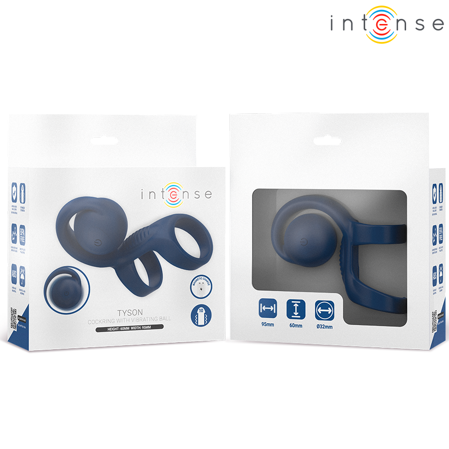 Intense Tyson Cock Ring – Vibrierende Kugel, Ø 3,2 cm