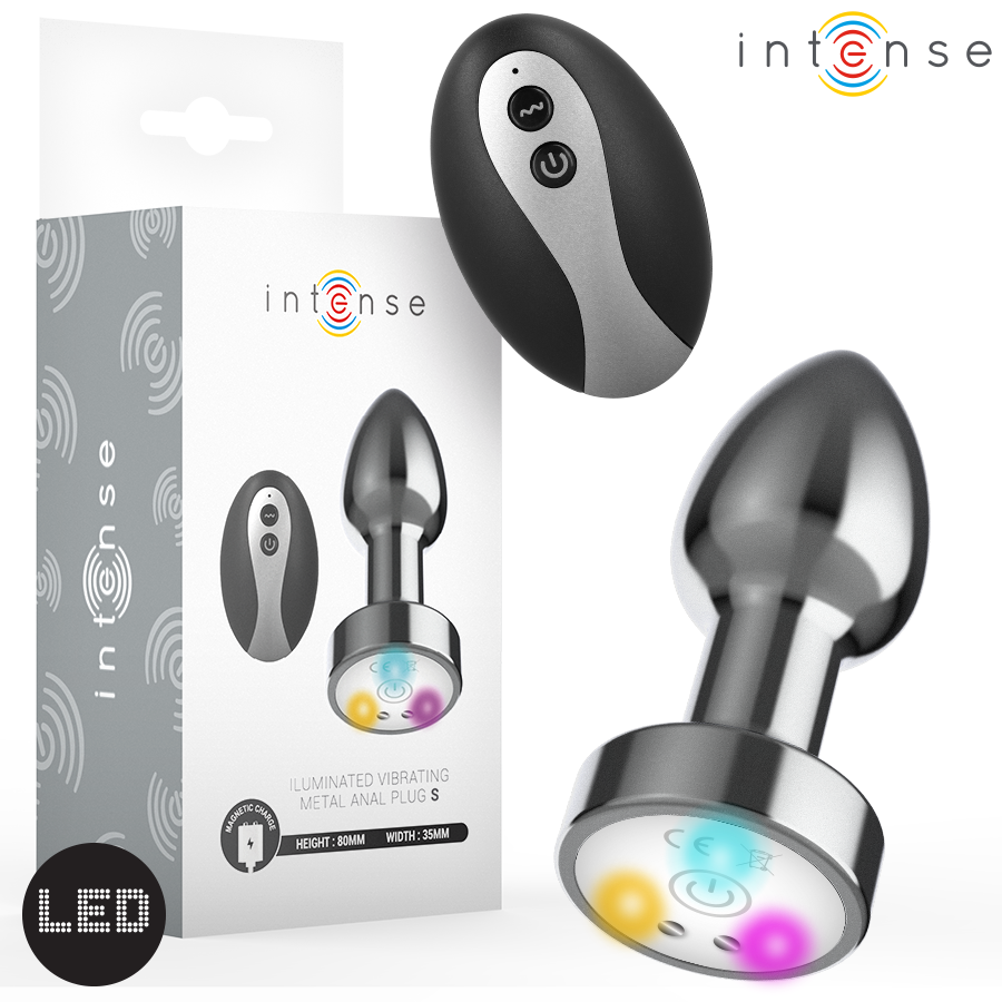 Intense Vibrierender Metall-Analplug – LED, Fernbedienung