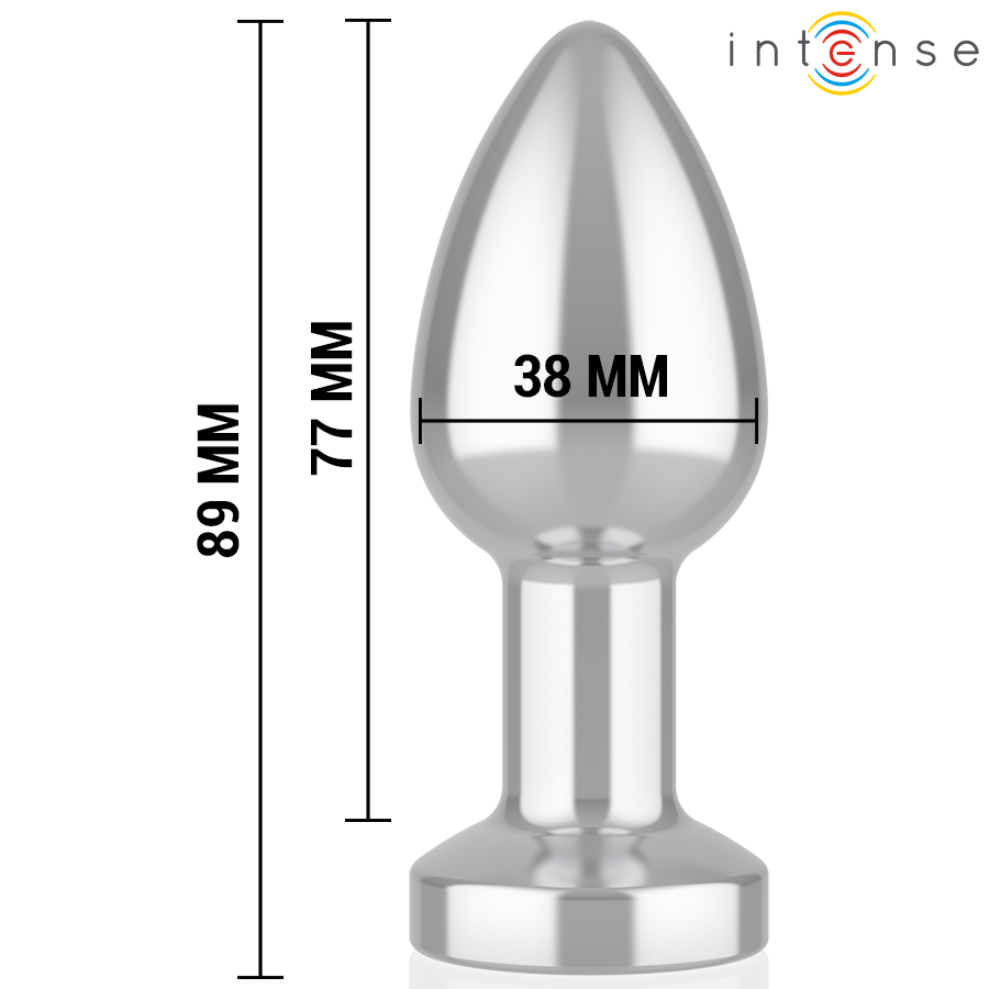Intense Vibrierender Metall-Analplug – LED, FB, Gr. 2