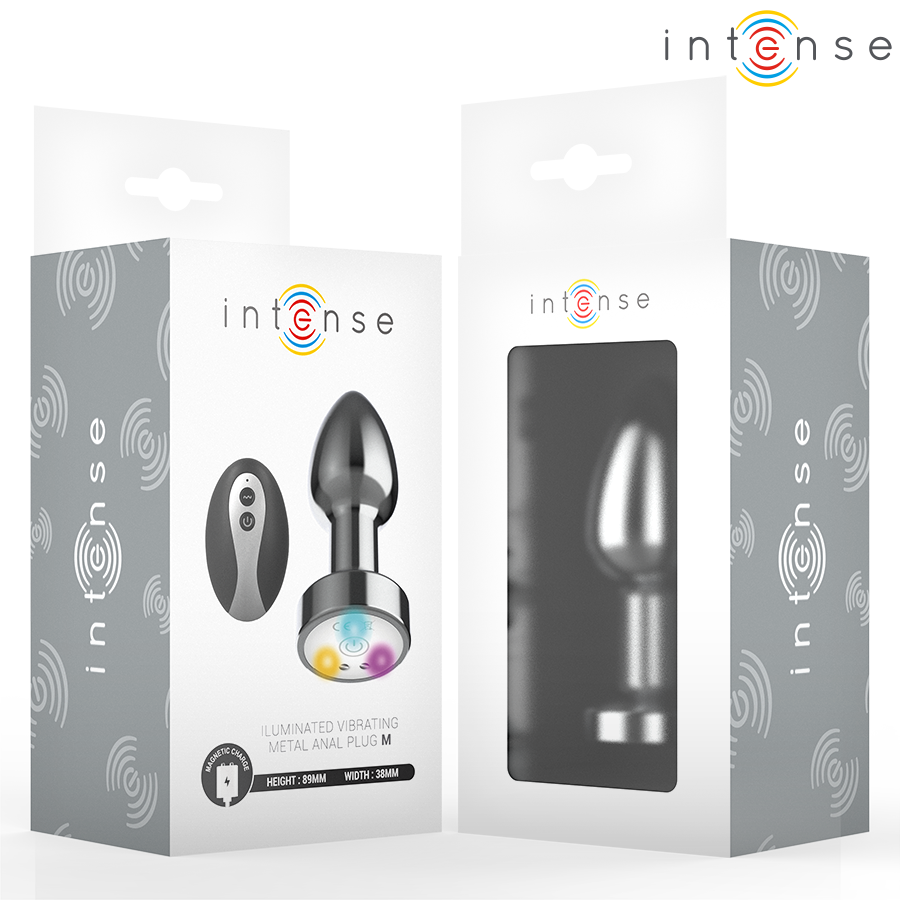 Intense Vibrierender Metall-Analplug – LED, FB, Gr. 2