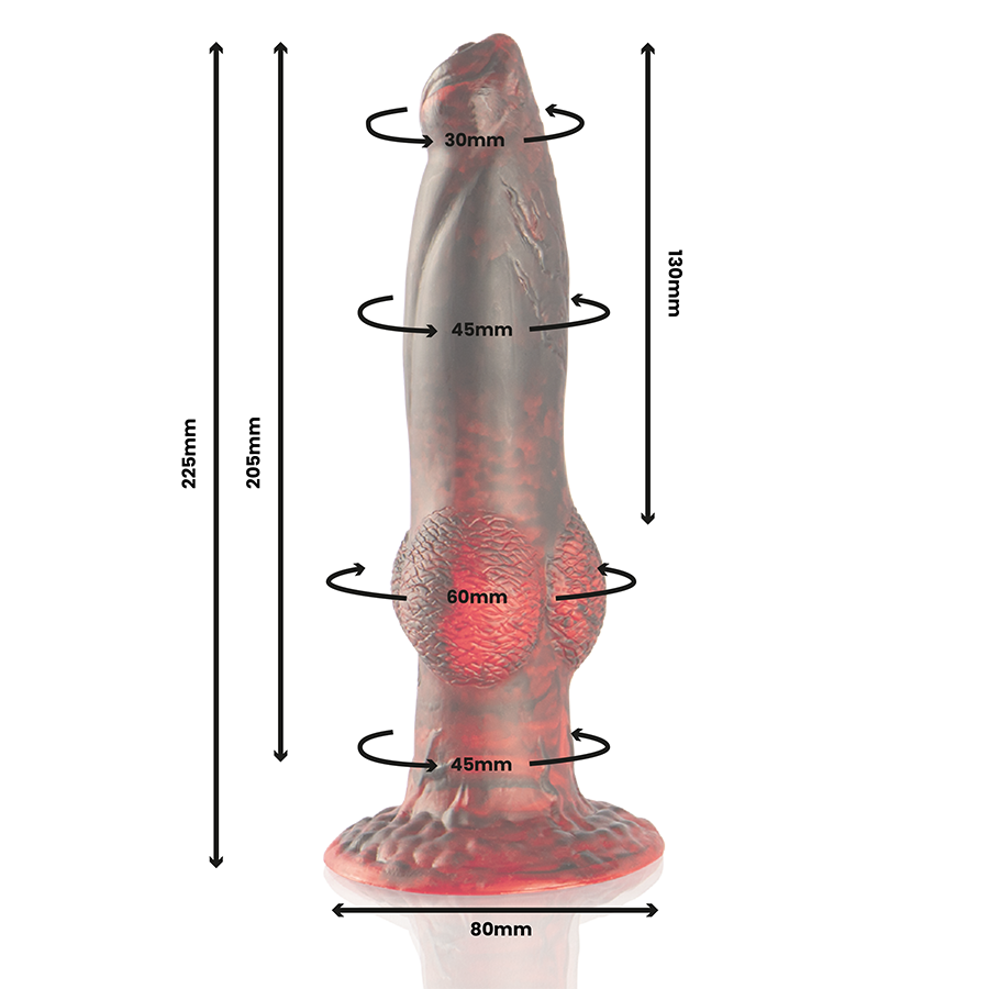 Epic – Prometheus Dildo Titan in Flames Wiederaufladbare Fernbedienung