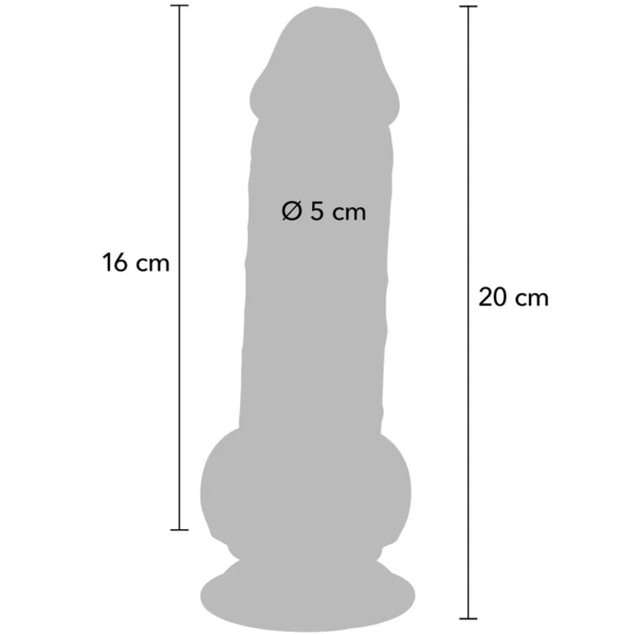 Get Real Deluxe Realistischer Dildo – Hoden, Extra Dick, 20 cm