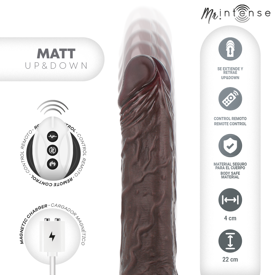 Mr. Intense Matt – Multifunkt. Realist. Vibrationsdildo