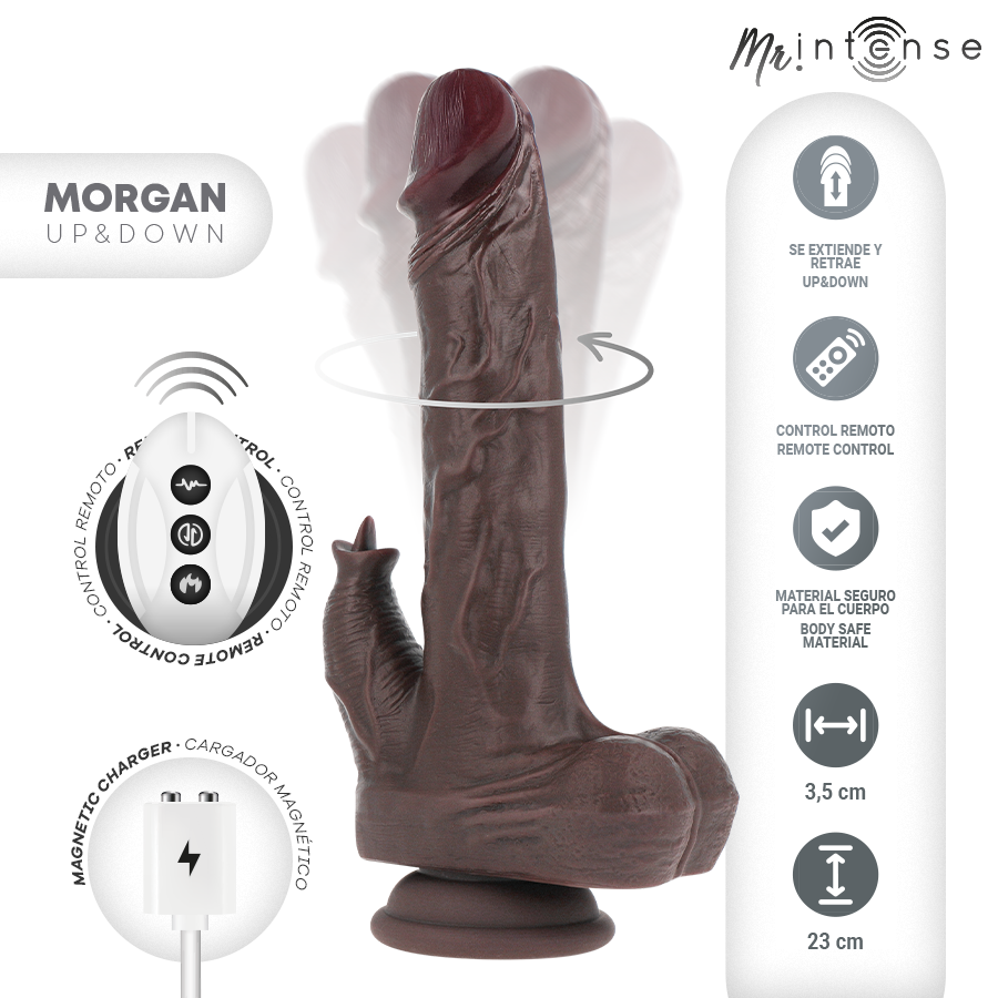 Mr. Intense Morgan – Multifunkt. Realist. Vibrationsdildo