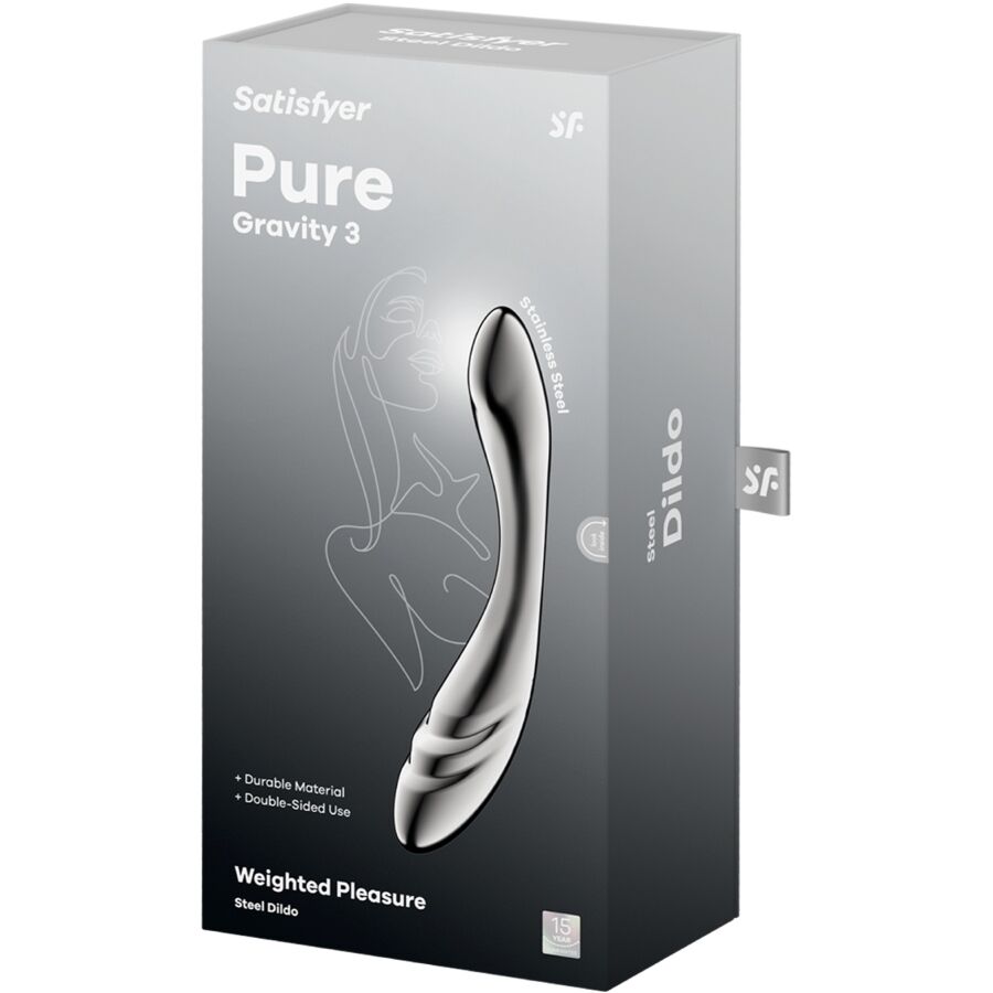 Satisfyer Pure Gravity 3 – Edelstahl Doppeldildo