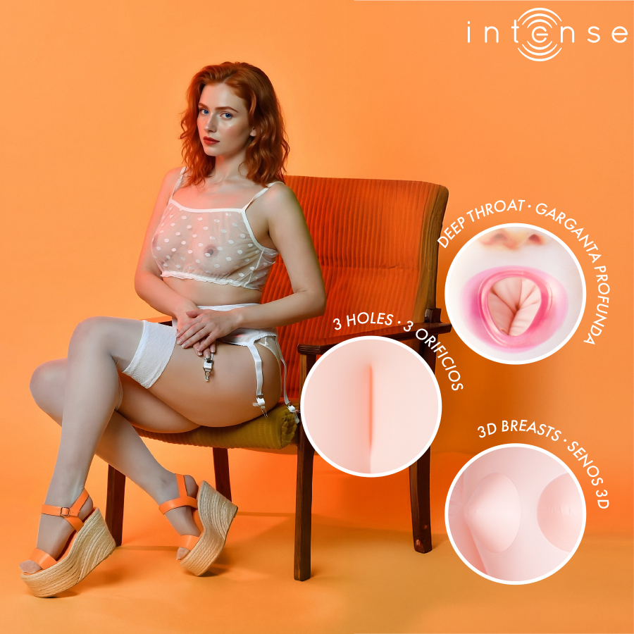 Intense Dolls Scarlett – Aufblasbare Puppe, 3 Oeffnungen