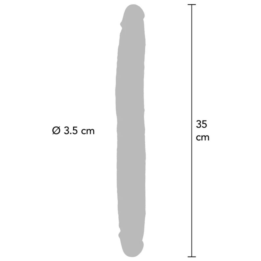 Get Real Doppelendes Silikon-Dildo – Karamell, 35 cm