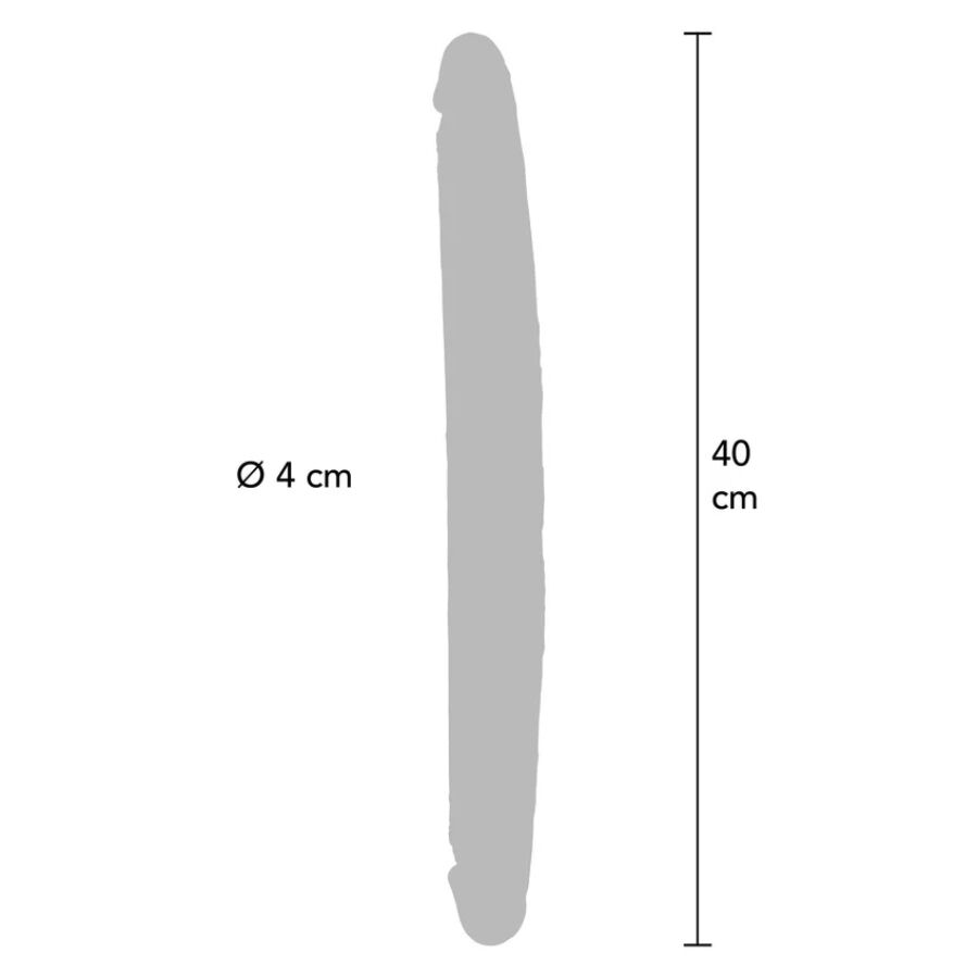 Get Real Doppelendes Silikon-Dildo – Karamell, 40 cm