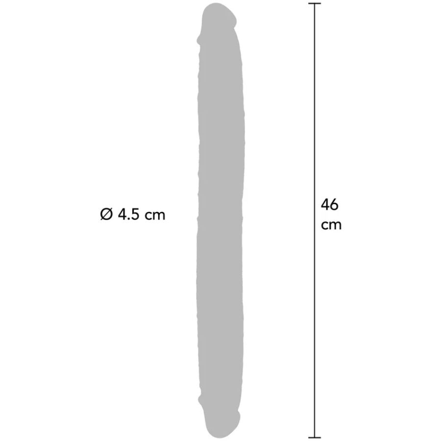 Get Real Doppelendes Silikon-Dildo – Karamell, 46 cm