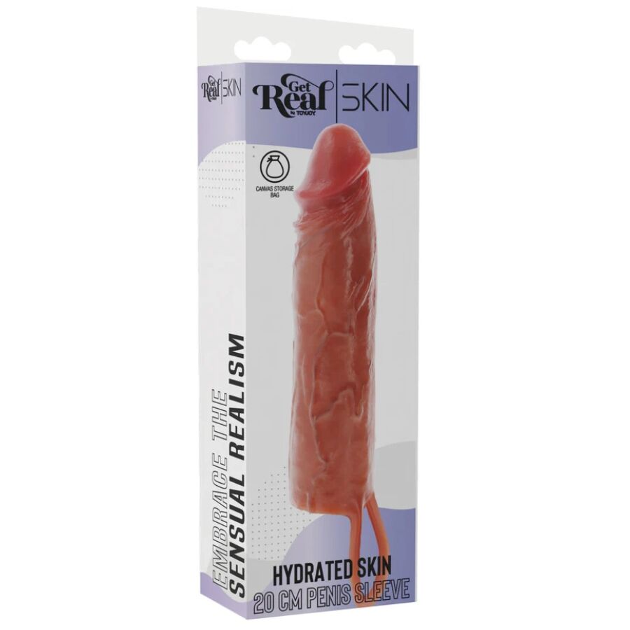 Get Real Hydrated Skin Silikon-Penishuelse – Karamell, 20 cm
