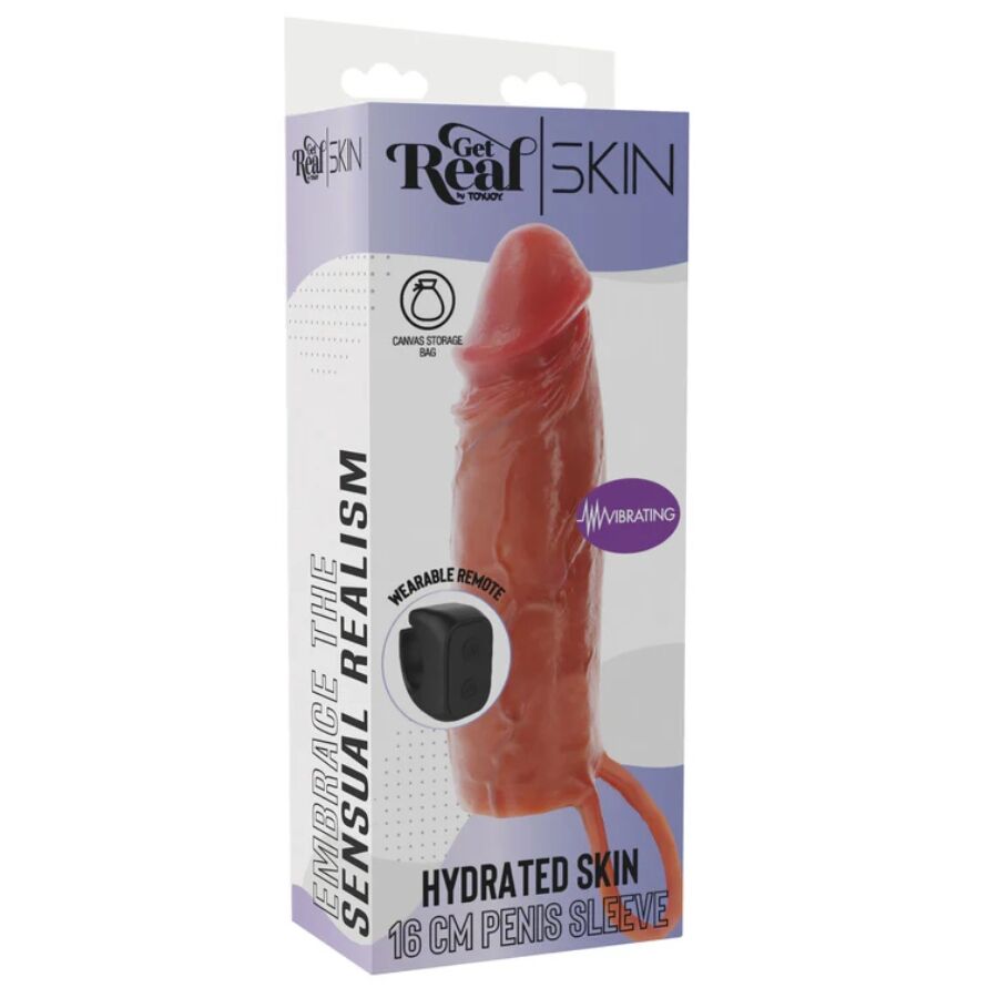 Get Real Feuchtigkeitsspendende Vibrations-Penishuelse – Karamell
