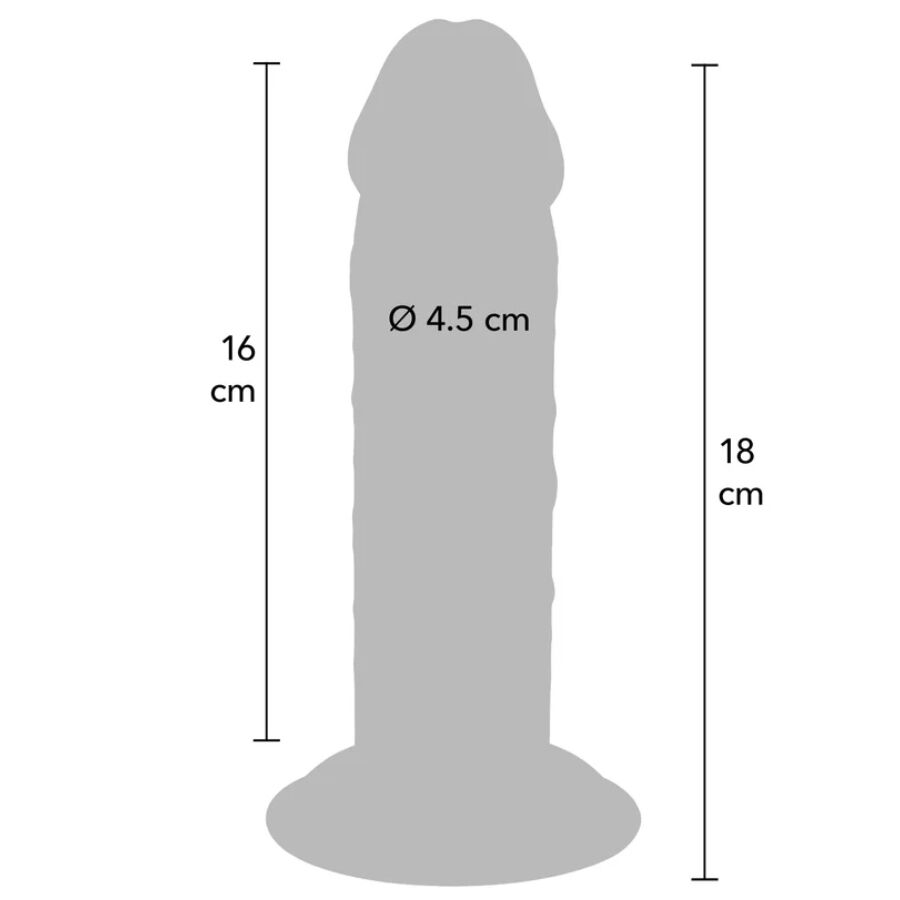 Get Real Deluxe Doppeldichte TPE-Dildo – 18 cm