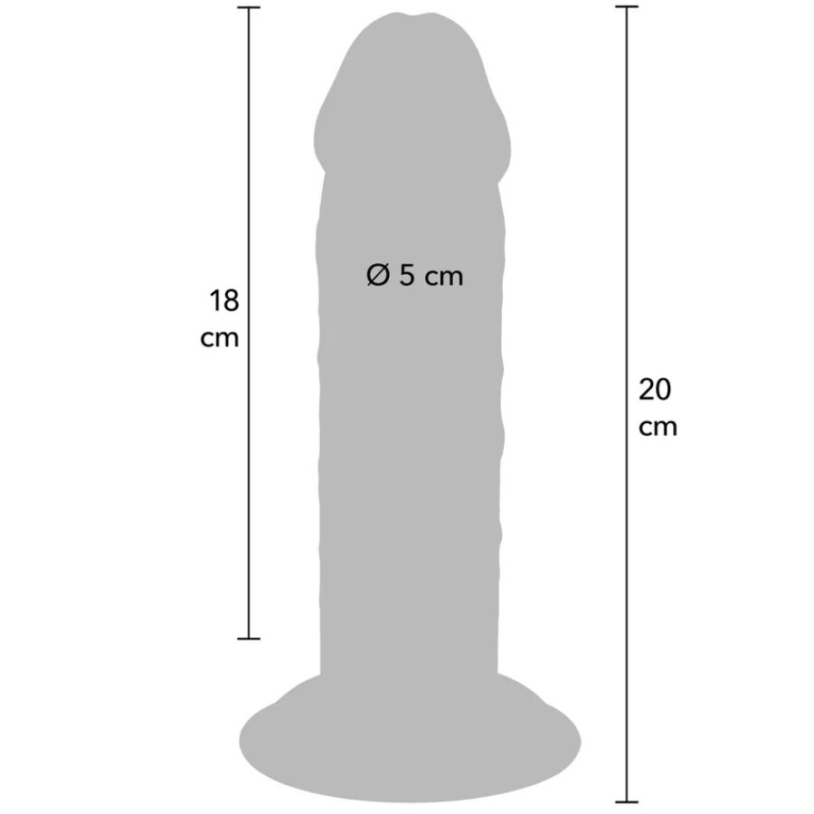 Get Real Deluxe Doppeldichte TPE-Dildo – 20 cm