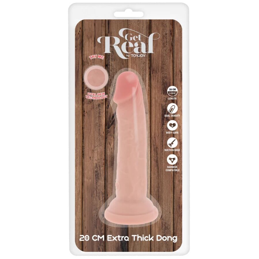 Get Real Deluxe Doppeldichte TPE-Dildo – 20 cm