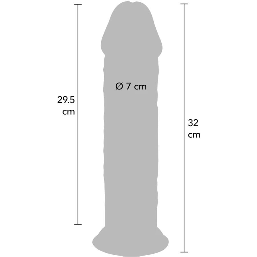 Get Real Deluxe Doppeldichte TPE-Dildo – 32 cm