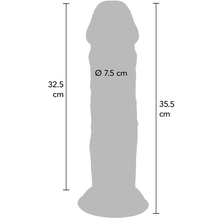 Get Real Deluxe Doppeldichte TPE-Dildo – 35,5 cm