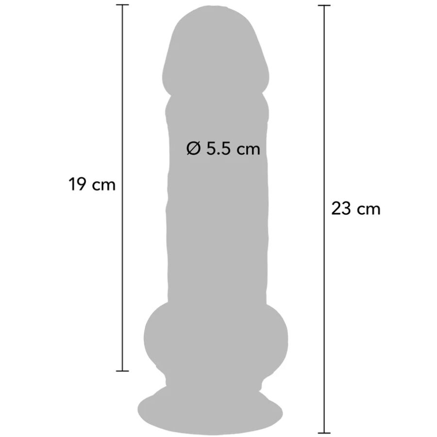 Get Real Deluxe Realist. Dildo mit Hoden – Extra Dick, 23 cm