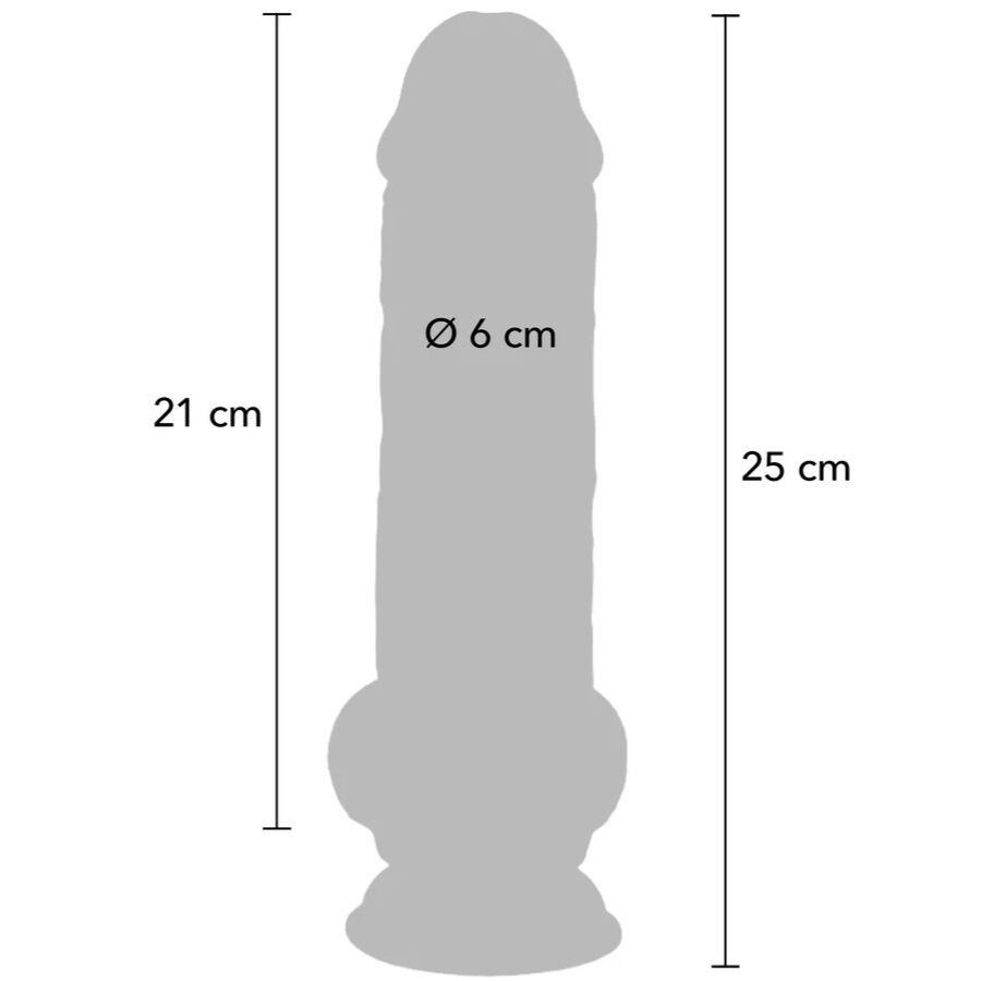 Get Real Deluxe Realist. Dildo mit Hoden – Extra Dick, 25 cm