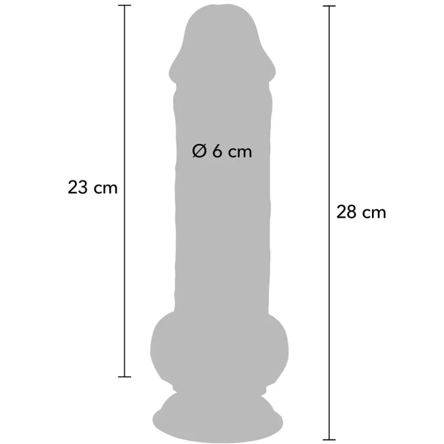 Get Real Deluxe Realist. Dildo mit Hoden – Extra Dick, 28 cm