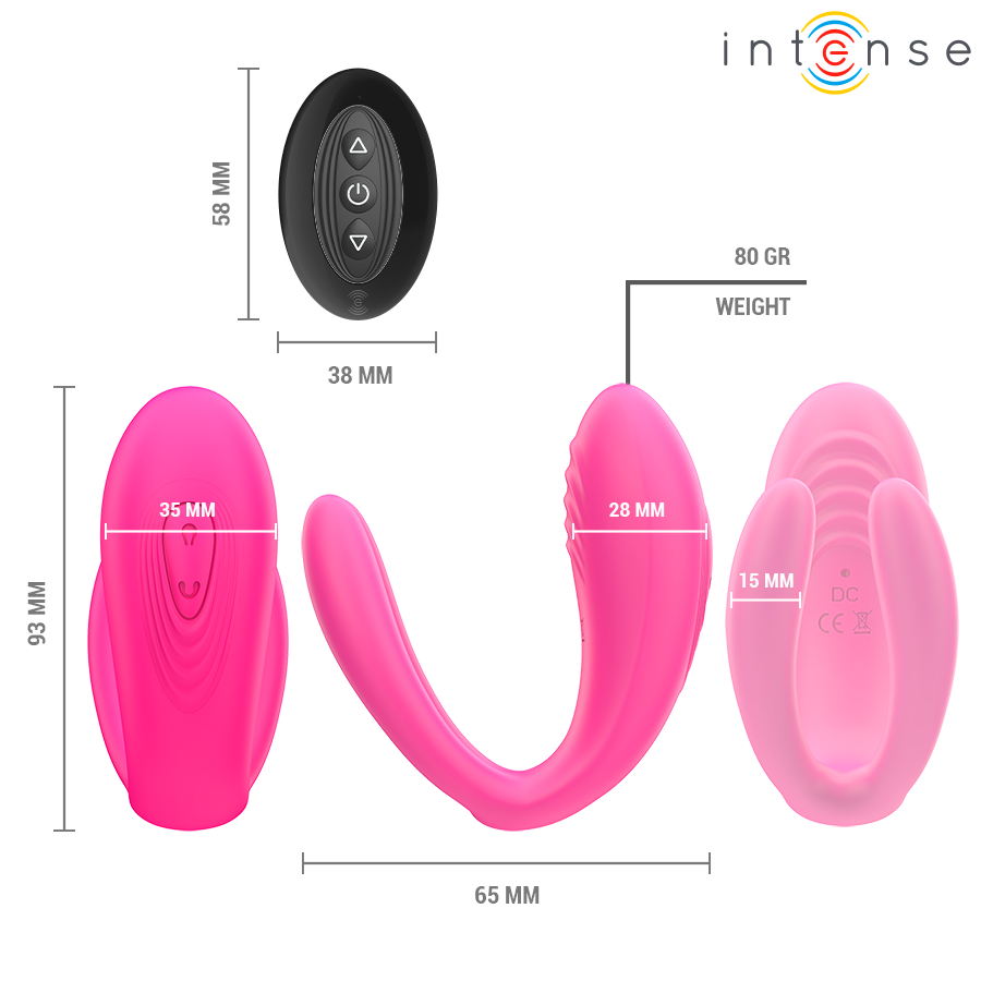 Intense Julia – Doppelvibrator mit Klemmstimulator, FB