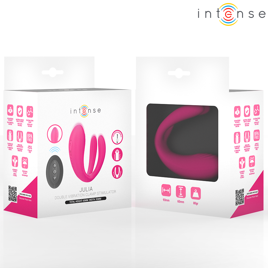 Intense Julia – Doppelvibrator mit Klemmstimulator, FB