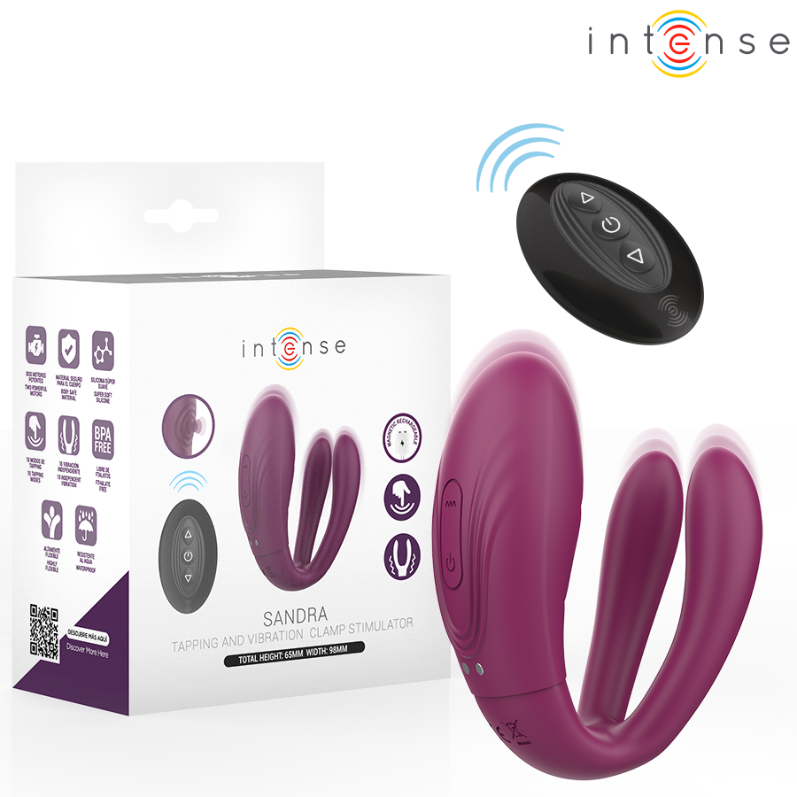 Intense Sandra – Klappenvibrator mit Klemmstimulator, FB