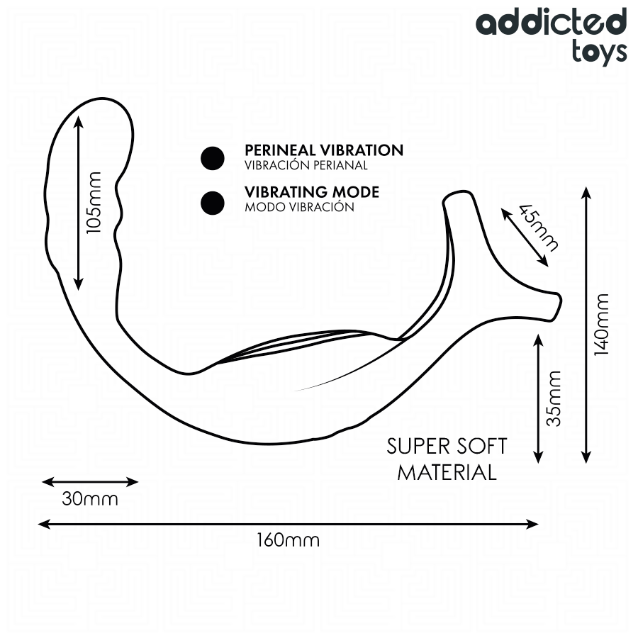 Addicted Toys Doppel-Prostataring mit Fernbedienung – vibrierend