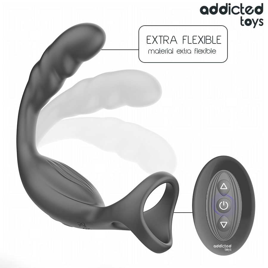 Addicted Toys Doppel-Prostataring mit Fernbedienung – vibrierend