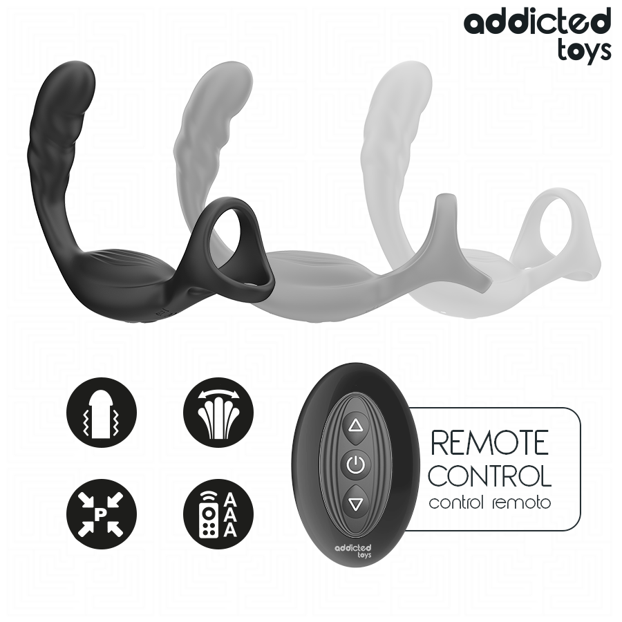Addicted Toys Doppel-Prostataring mit Fernbedienung – vibrierend