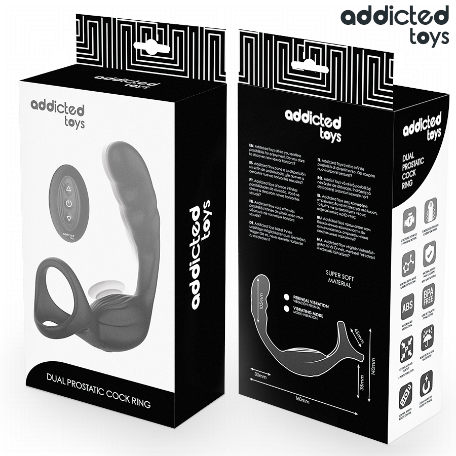 Addicted Toys Doppel-Prostataring mit Fernbedienung – vibrierend