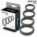 Addicted Toys Structured Cock Ring Set – 4 Groessen