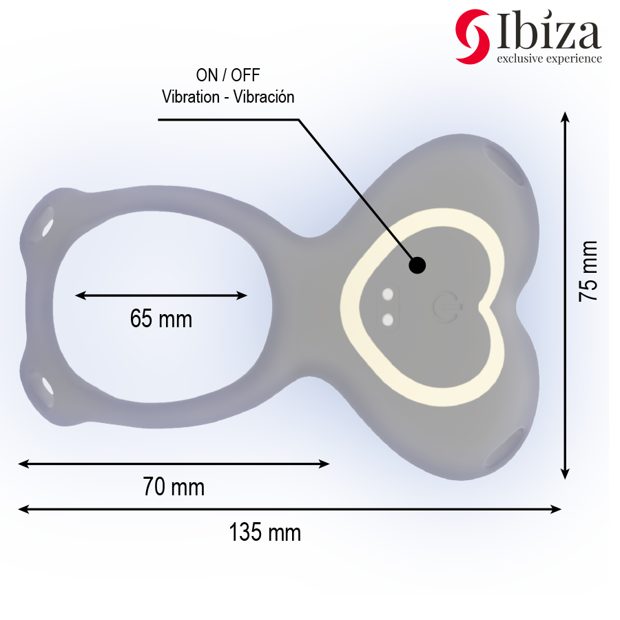 Ibiza Herz-Panty-Vibrator – Paarvibrator mit Fernbedienung