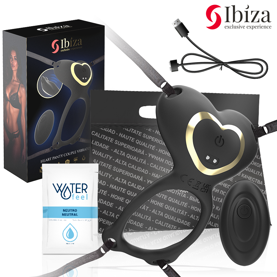 Ibiza Herz-Panty-Vibrator – Paarvibrator mit Fernbedienung